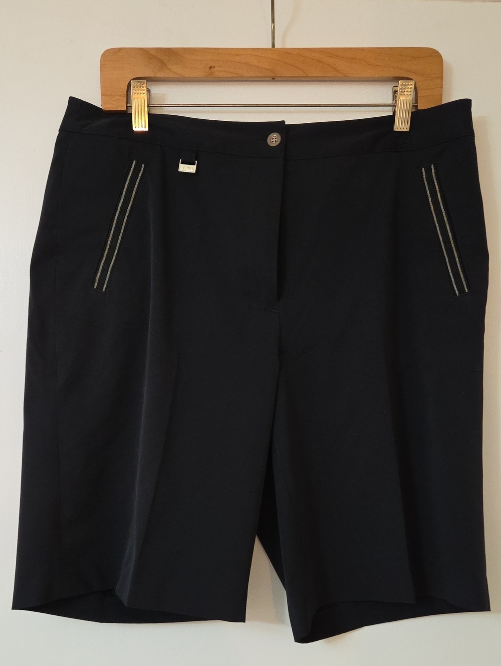 EP Pro Navy Tailored Bermuda Shorts with Contrast Stitch